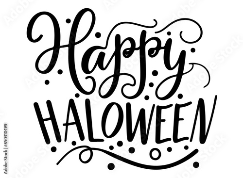happy haloween typography. lettering, callygraphy vector