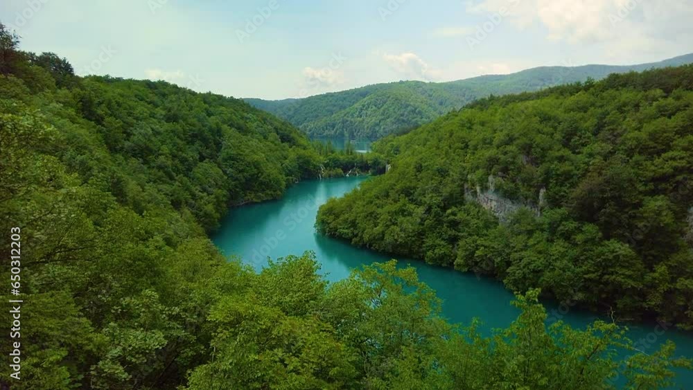 Lake Milanovac in Plitvice Lakes National Park in Croatia. Lake Milanovac in Plitvice Lakes National Park in Croatia.