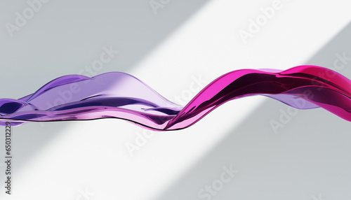 Cloth fabric gradient waves abstract background. Iridescent glass wavy surface. Liquid surface, ripples, reflections. 3d render illustration.