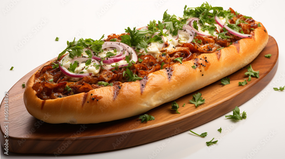 Delicious vegetable with cheese turkish pide isolated on white background Delicious vegetable with cheese turkish pide isolated on white background