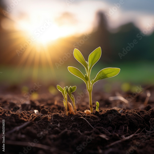 plant in the soil