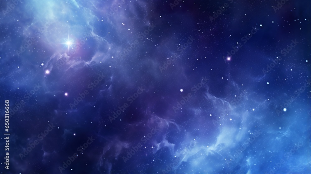 101. Extreme close-up of abstract blurred space nebula, cosmic blue and starry indigo hues, in the style of gradient blurred wallpapers, depth of field, serene visuals, minimalistic simplicity, close-
