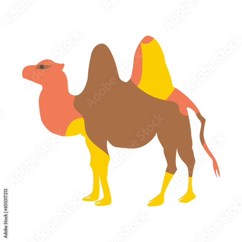 Cute multicolored camel. One from the collection for kids. Vector illustration