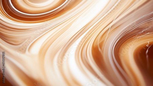 31. Extreme close-up of abstract blurred coffee swirls, rich espresso brown and creamy beige hues, in the style of gradient blurred wallpapers, depth of field, serene visuals, minimalistic simplicity,