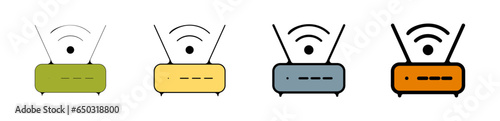 picto logo icones et symbole trace noir box internet wifi