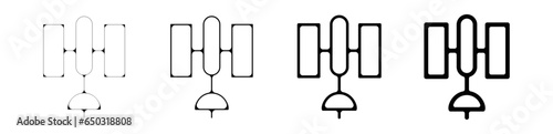 picto logo icones et symbole trace noir satellite
