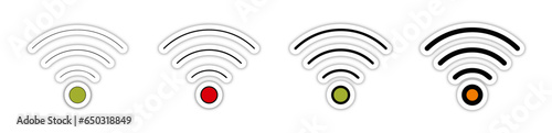 Pictogramme logo et icones symbole connectons internet wifi