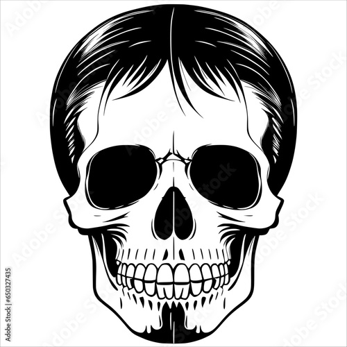 Skull with a Mustache: A Man's Face in Death 

