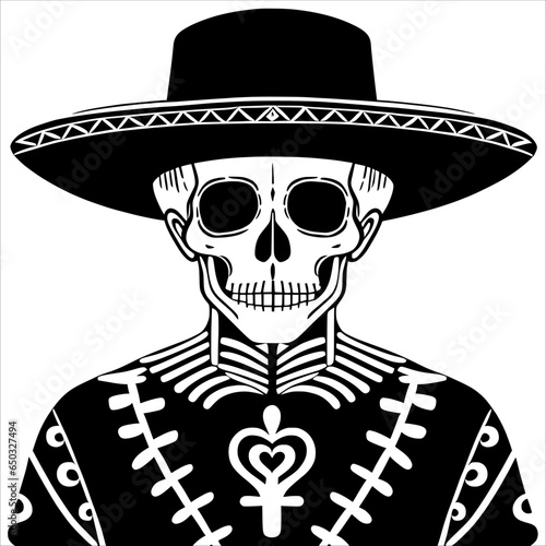 Skeleton in a Sombrero: A Lonesome Cowboy Riding into the Sunset
