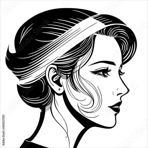 Woman with a Headband on Her Head, Smiling and Ready for a New Challenge 
