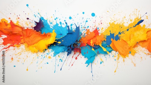 Colorful blotches on a white background. Splash of colors on white background