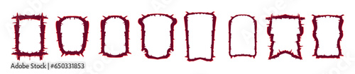Scary Frames in Red Vector Set