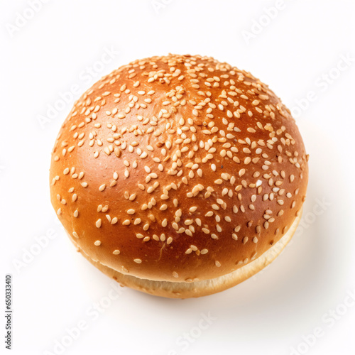 hamburger bun bread isolated on white background