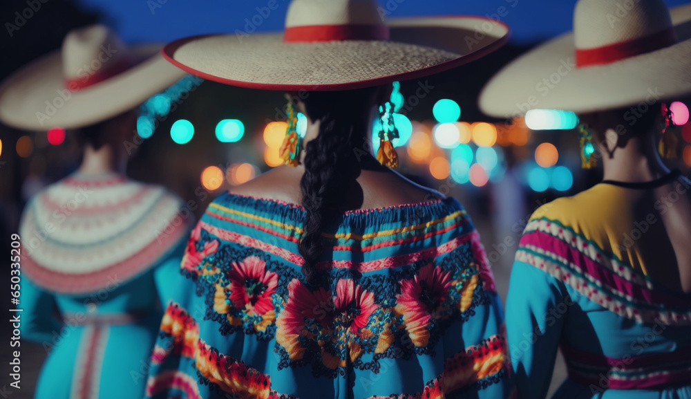 Colorful skirts fly during traditional dancing. Colorful skirts fly during traditional dancing.