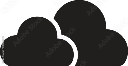 Two overlapping speech bubbles minimal black white communication concept