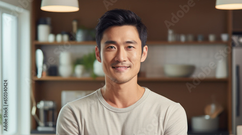 Man in front of webcam participating in an online video conference call meeting from home office