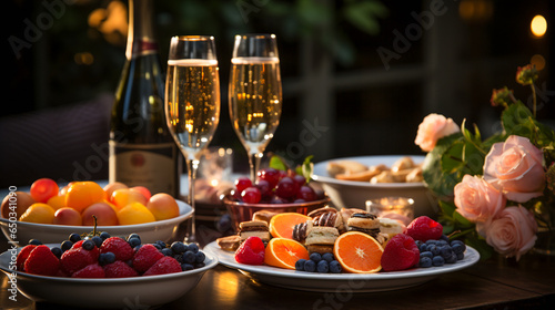 Champagne and Fruit Delight