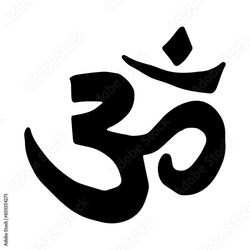 OM sacred sound symbol in doodling style. Om Mantra - sound of life, Buddhism, spiritual symbol, yoga, meditation. Hand drawn art.