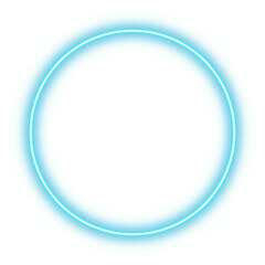 blue neon glowing circle