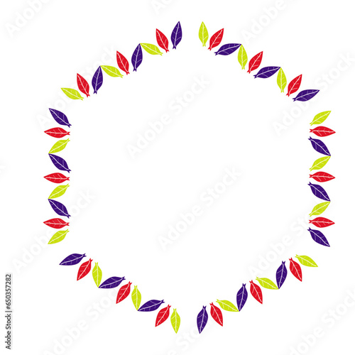 frame made of colorful beads floral