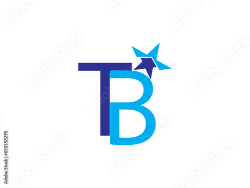 Beautiful TB letter logo vector design
