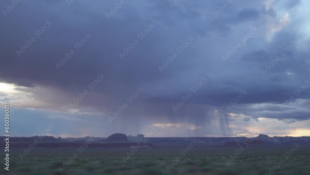 Beautiful Cloudy Sunset Somewhere in Utah with Rock Mountain in The Background Beautiful Cloudy Sunset Somewhere in Utah with Rock Mountain in The Background