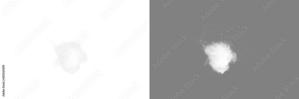 Dust Christmas on a transparent background.  Christmas background of shining white dust png. White png dust light