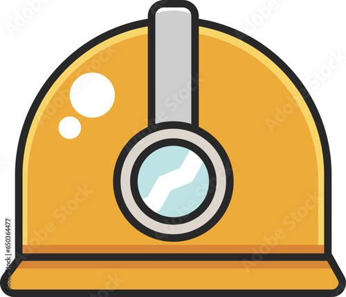 Capacete de minerador com lanterna