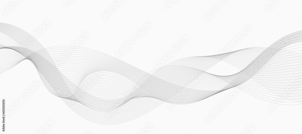 Vector abstract banner design. Fluid vector shaped background. Classic banner template pattern for social media and web sites. Blue wavy lines. Wave banner.