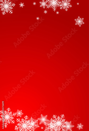 Gray Snowflake Vector Red Background. Winter