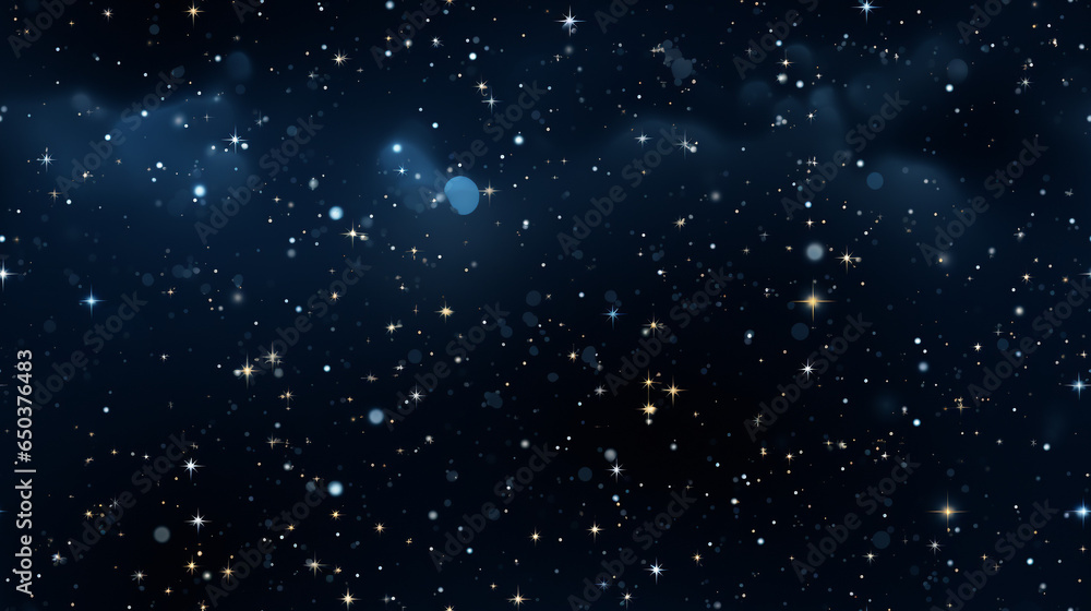 Eternal midnight blue with shimmering silver constellations pattern Eternal midnight blue with shimmering silver constellations pattern