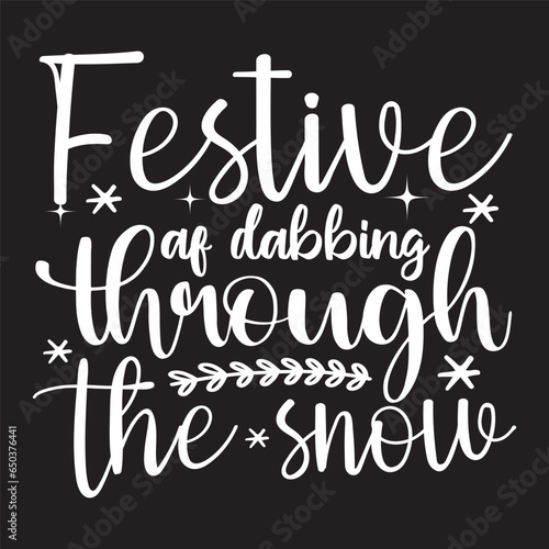 festive af dabbing through the snow