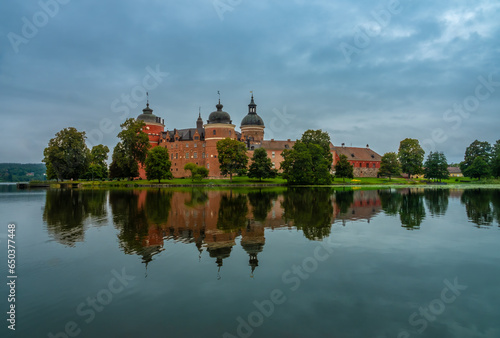 Canvas Print Mariefred an idyllic historical village near Stockholm, Strängnäs, Södermanland,