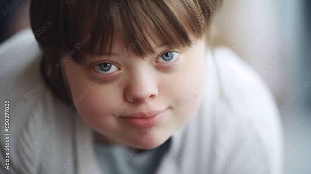 Face of a Young Soul with Down Syndrome Face of a Young Soul with Down Syndrome