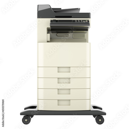 Fotografi Office multifunction printer MFP, 3D rendering isolated on transparent backgroun
