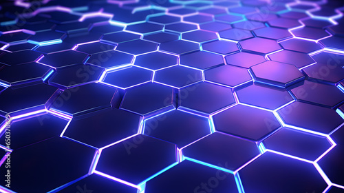 textured hexagonal background seamless technographic grid design background free vector clip art  in the style of dark violet and sky-blue
