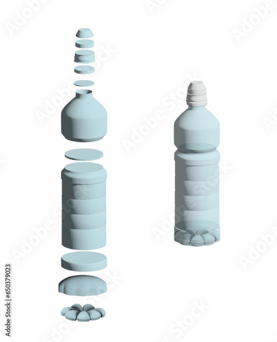 3D Waterbottle Plastic