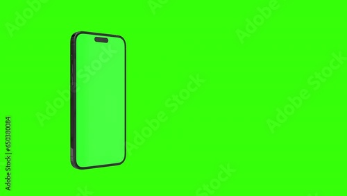 Mobile phone presentation - Green background - Chroma key