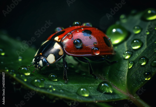 Macro photography of a ladybird