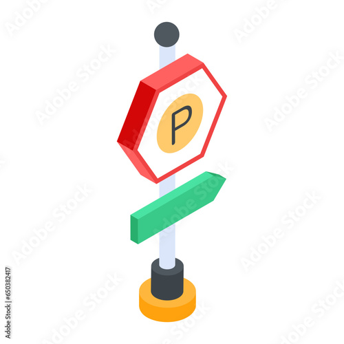 Here’s an isometric illustration of a guidepost 