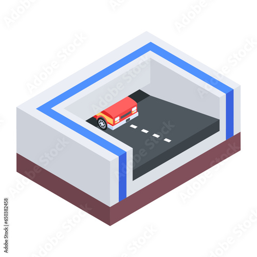 Heres an isometric illustration depicting flyover road 