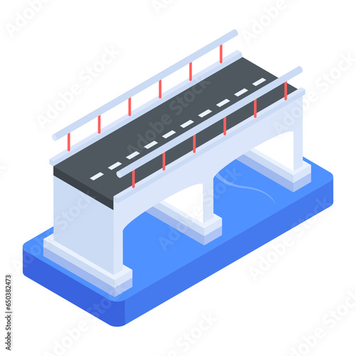 Heres an isometric illustration depicting flyover road 