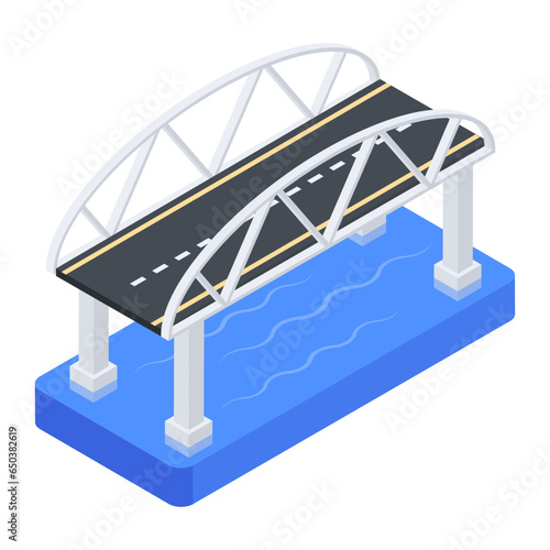Heres an isometric illustration depicting flyover road 