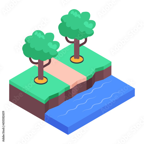 Heres an isometric illustration depicting flyover road 