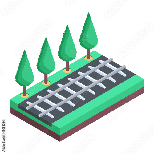 Heres an isometric illustration depicting flyover road 