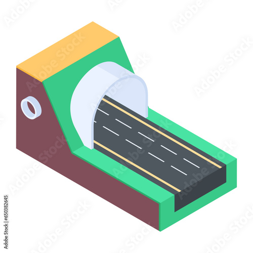 Heres an isometric illustration depicting flyover road 