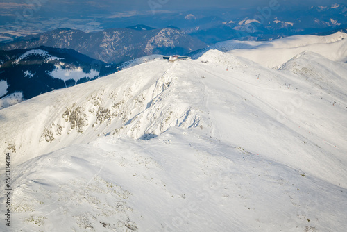 Aerial view on cable car station on top of Chopok peak in Low Tatras © Michal