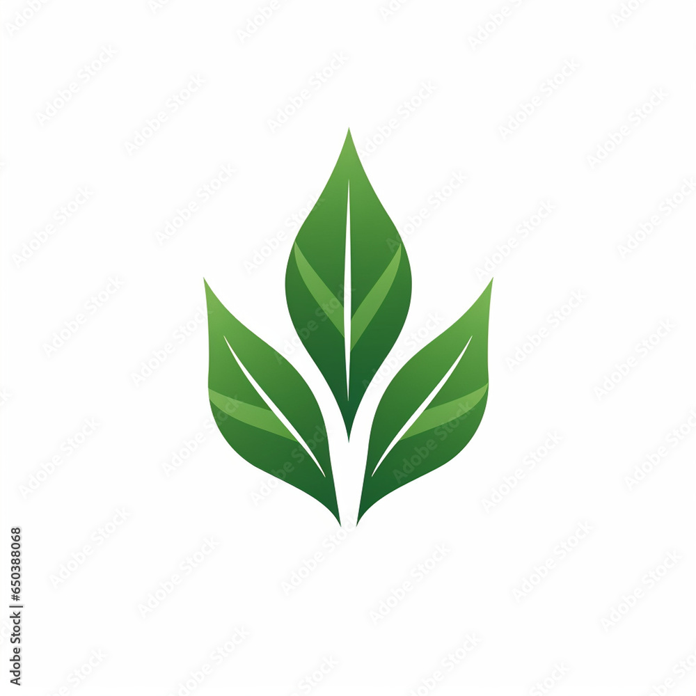 Leaves organic logo eco friendly organic gardening logo vector
