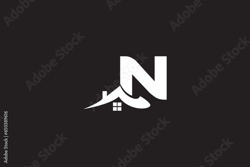 NHouse White  Minimalist Logo photo