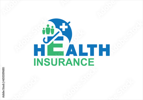 Health insurance agency logo design idea. 